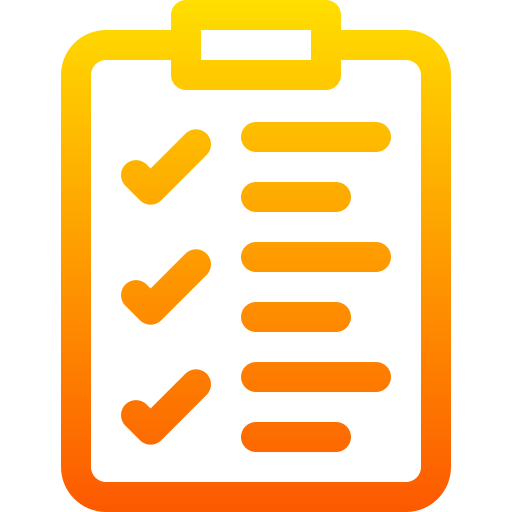 Checklist Basic Gradient Lineal color icon