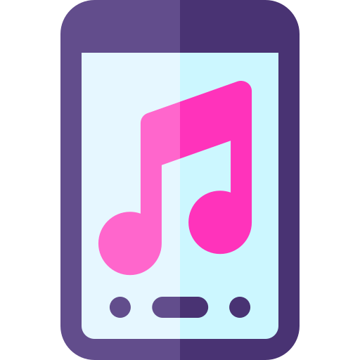 applicazione musicale Basic Rounded Flat icona