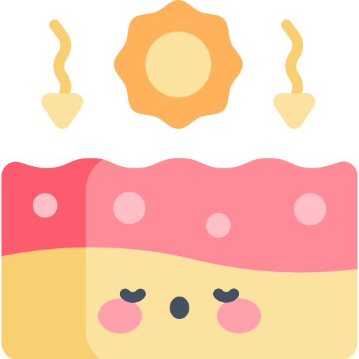 Sunburn Kawaii Flat icon