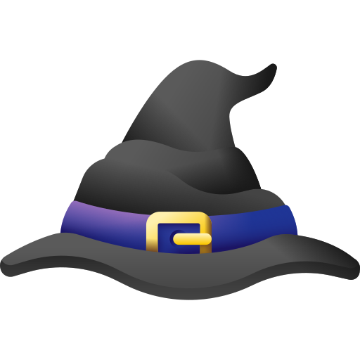 chapeau de sorcière 3D Color Icône