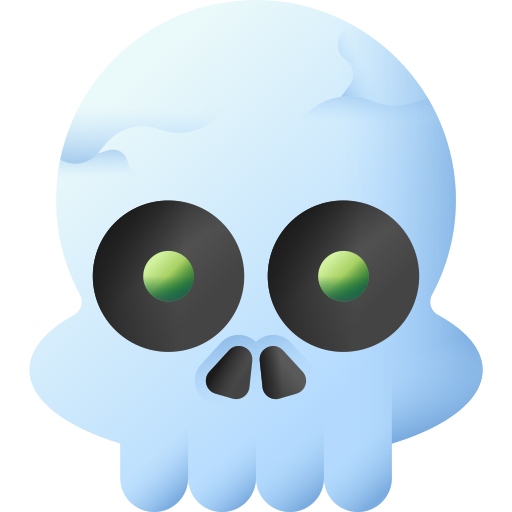 cráneo 3D Color icono