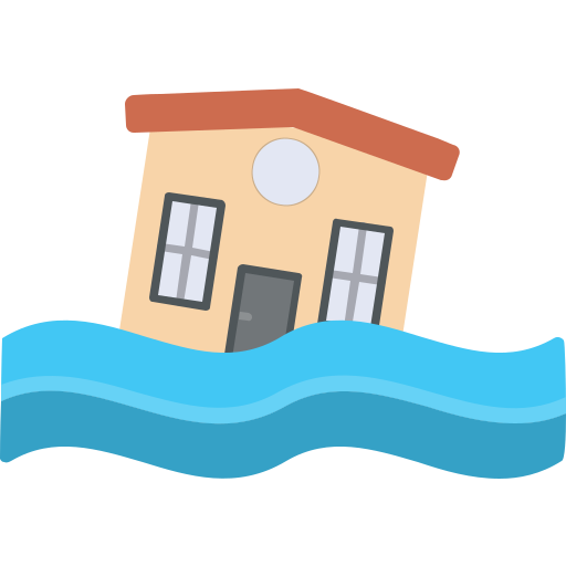 Затопленный дом Generic color fill иконка