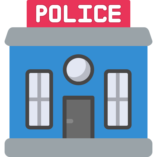 stazione di polizia Generic color fill icona