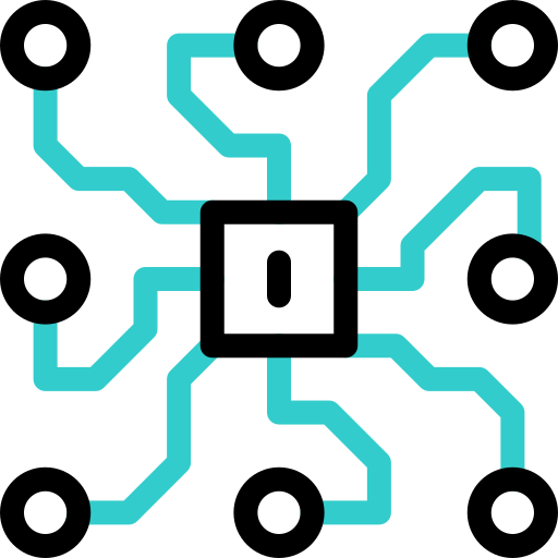 Circuit board Basic Accent Outline icon