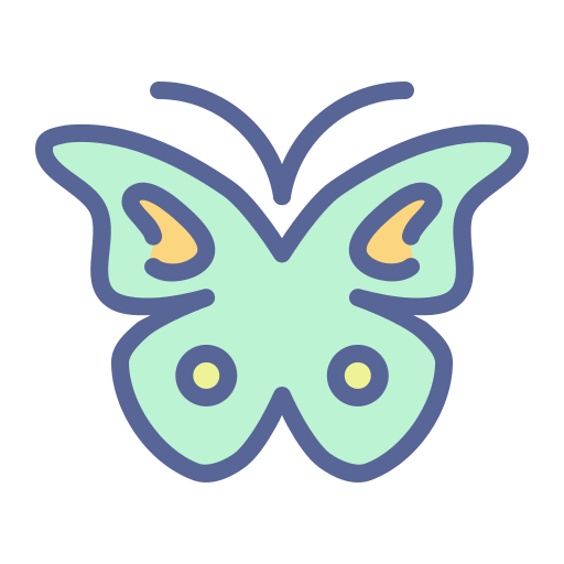 vlinder Amogh Design Soft Lineal Color icoon