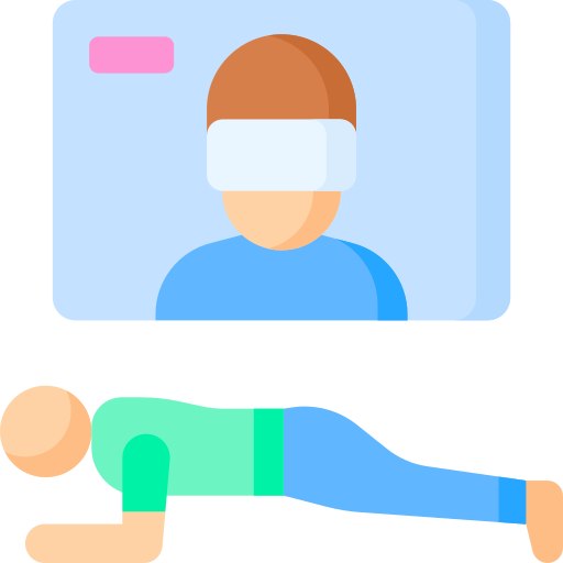 Virtual reality fitness Special Flat icon