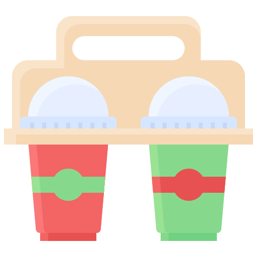 Cup carrier Generic color fill icon