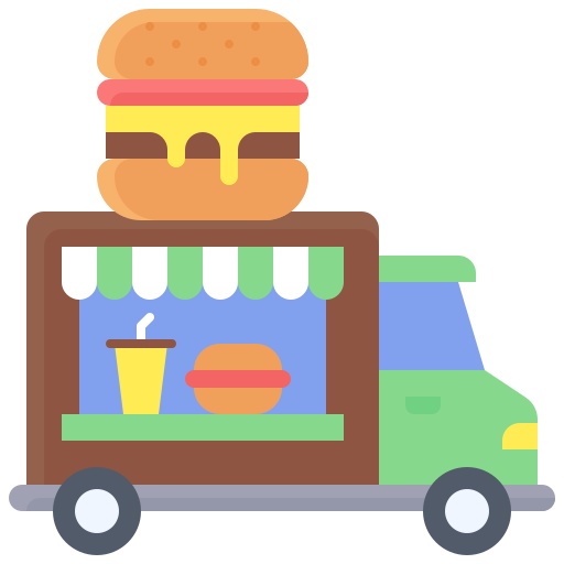 ciężarówka z żywnością Generic color fill ikona