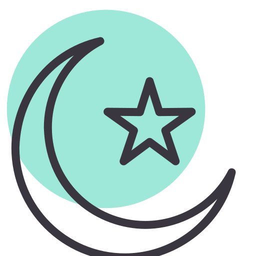 Moon Amogh Design Lineal Background Color icon