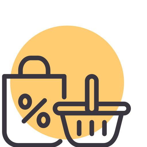 Shopping Amogh Design Lineal Background Color icon