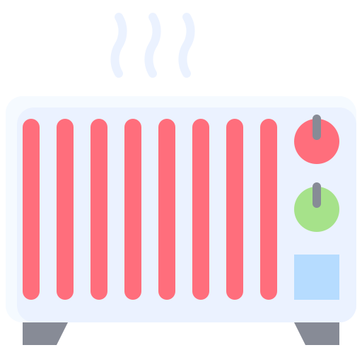 Electric heater Generic color fill icon