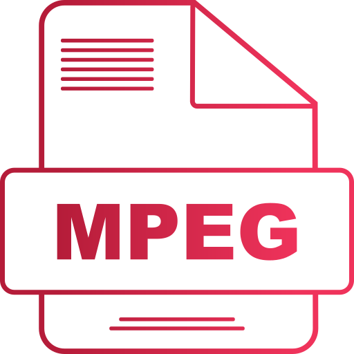 mpeg Generic gradient outline icona