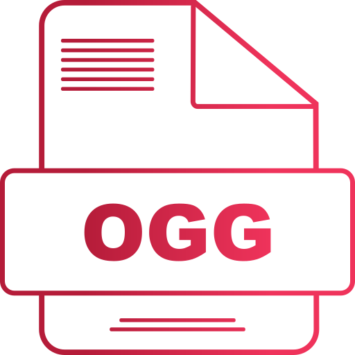 Ogg Generic gradient outline icon
