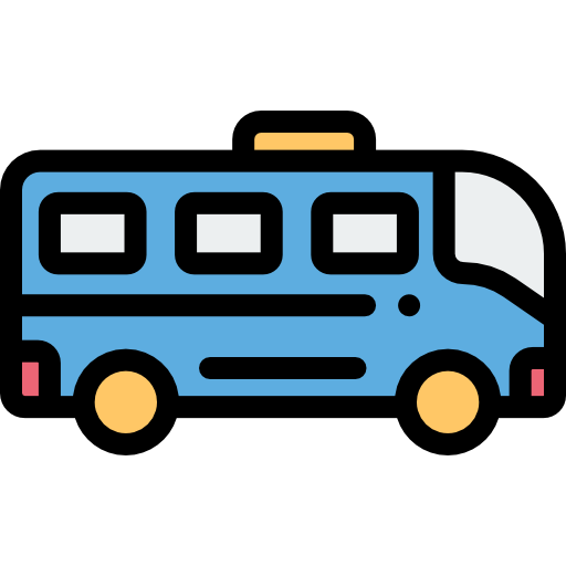 バス Detailed Rounded Lineal color icon