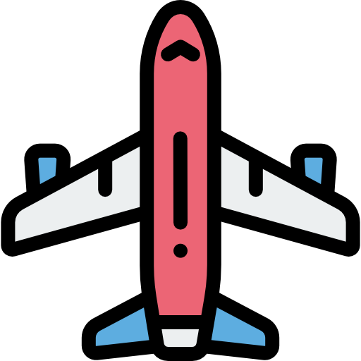 flugzeug Detailed Rounded Lineal color icon