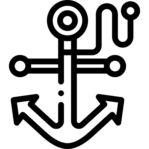 kotwica Detailed Rounded Lineal ikona