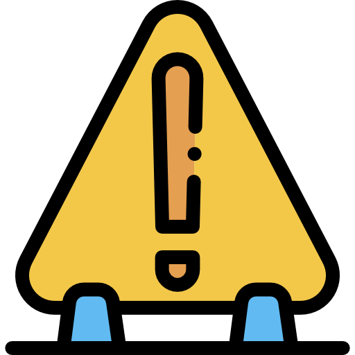 Caution sign Detailed Rounded Lineal color icon