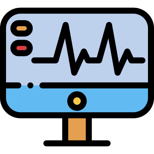 Ekg monitor Detailed Rounded Lineal color icon
