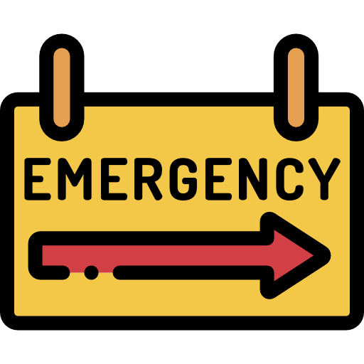 Emergency sign Detailed Rounded Lineal color icon