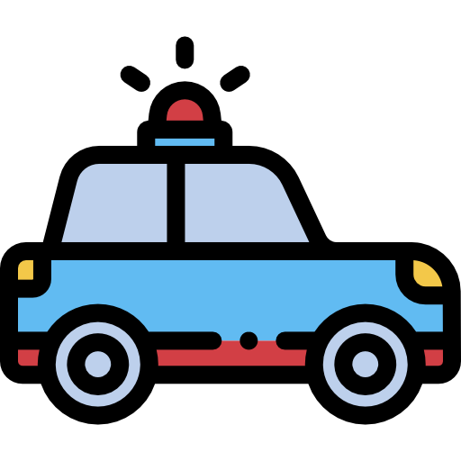Полицейская машина Detailed Rounded Lineal color иконка