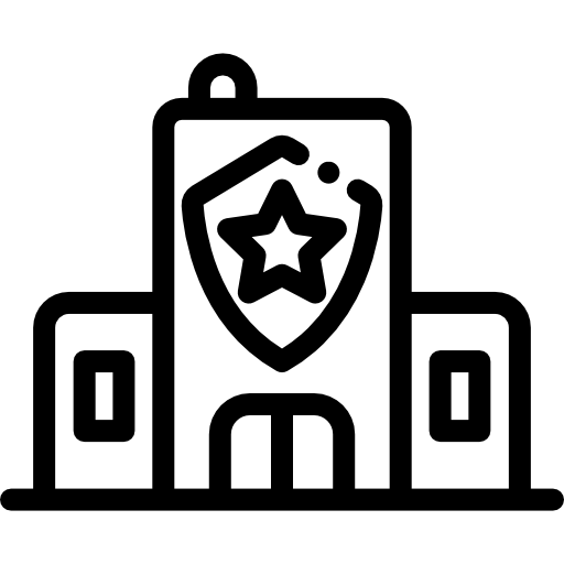 politiebureau Detailed Rounded Lineal icoon