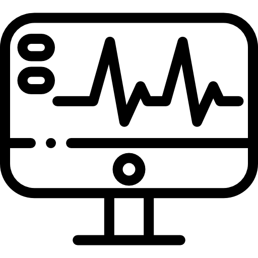 ЭКГ монитор Detailed Rounded Lineal иконка