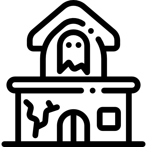 유령의 집 Detailed Rounded Lineal icon