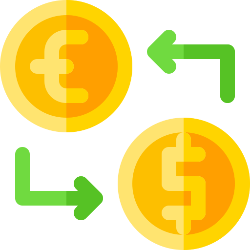cambio de dinero Basic Rounded Flat icono