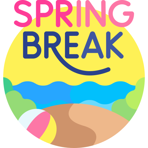 spring break, frühjahrsurlaub, frühjahrsferien Detailed Flat Circular Flat icon