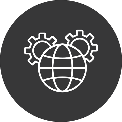 globales management Generic black fill icon
