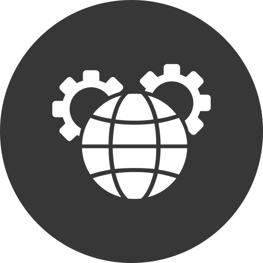 Global management Generic black fill icon