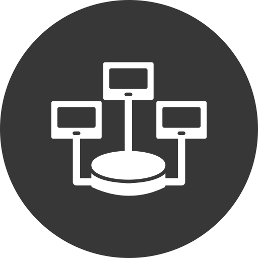 Distributed database Generic black fill icon