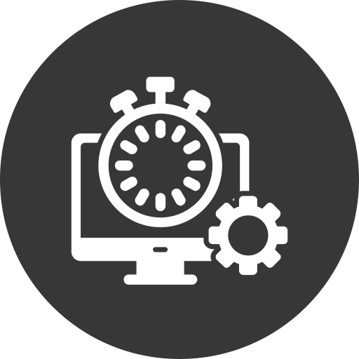 Fast processing Generic black fill icon