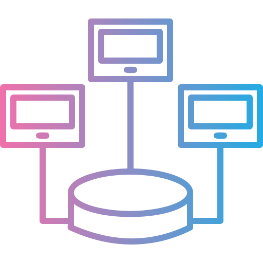 gedistribueerde database Generic gradient outline icoon