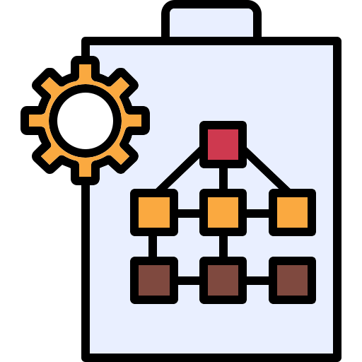 diagramma organizzativo Generic color lineal-color icona