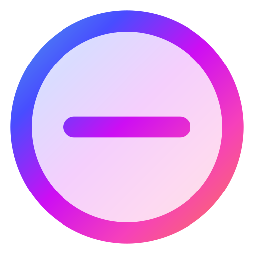 cerchio meno Generic gradient lineal-color icona