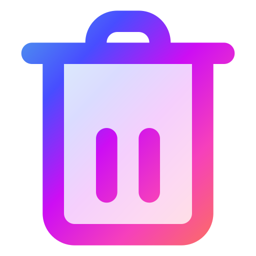 poubelle Generic gradient lineal-color Icône