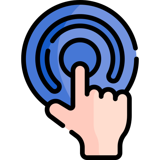 Touchscreen Kawaii Lineal color icon