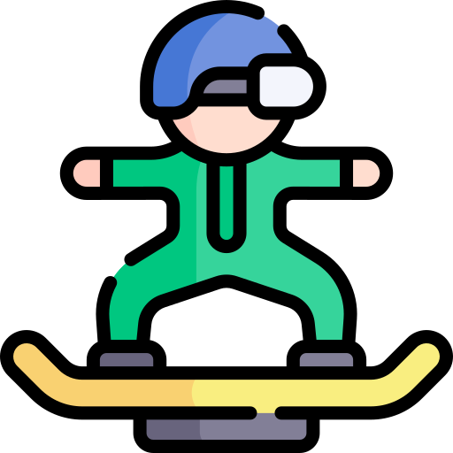 snowboard Kawaii Lineal color icona