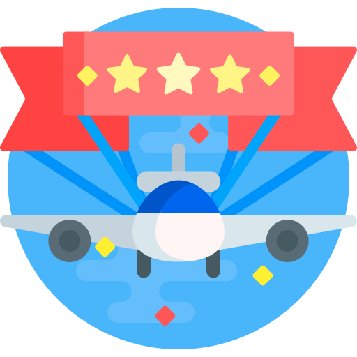 bandera de avión Detailed Flat Circular Flat icono