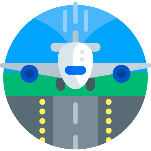 aterrizaje Detailed Flat Circular Flat icono