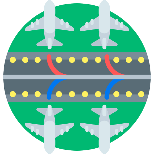 lotnisko Detailed Flat Circular Flat ikona