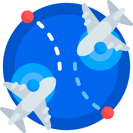 zarządzanie lotami Detailed Flat Circular Flat ikona