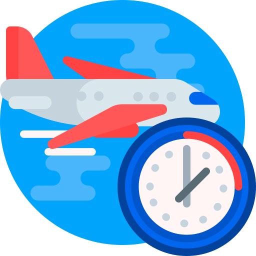 tiempo de vuelo Detailed Flat Circular Flat icono