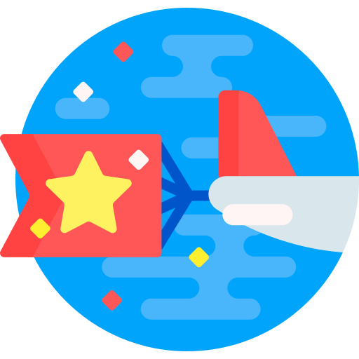 flugzeugflagge Detailed Flat Circular Flat icon