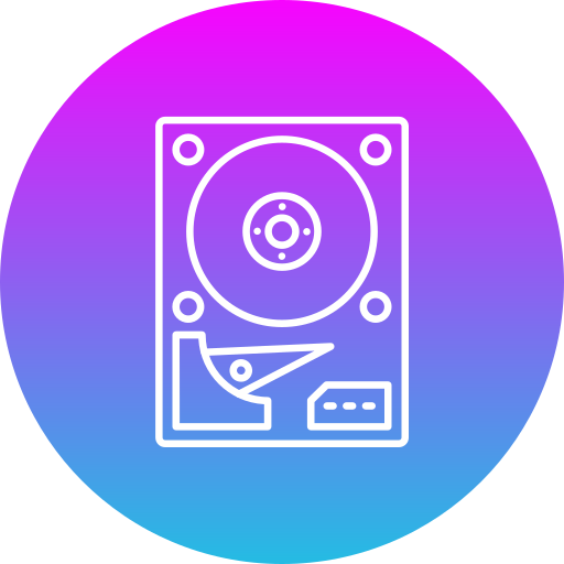 disco duro Generic gradient fill icono