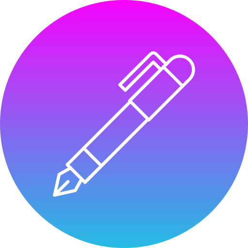 pluma de tinta Generic gradient fill icono