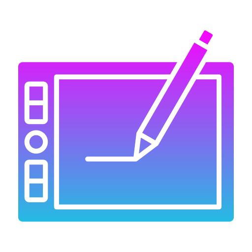 tableta gráfica Generic gradient fill icono