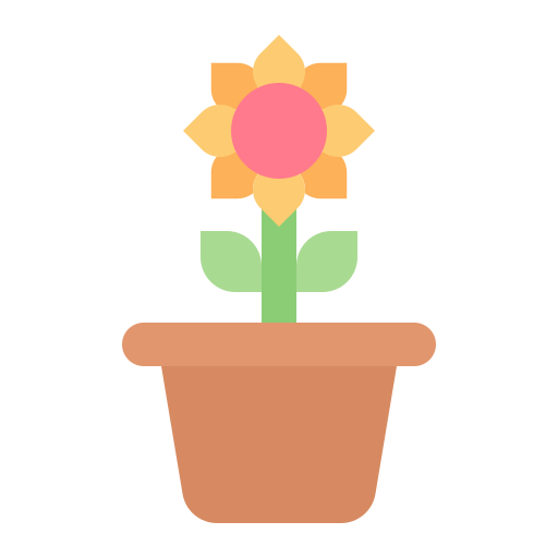 Flower pot Good Ware Flat icon