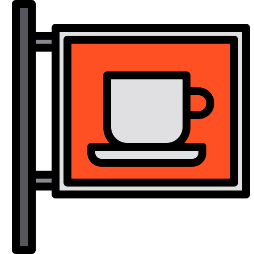 Coffee shop xnimrodx Lineal Color icon